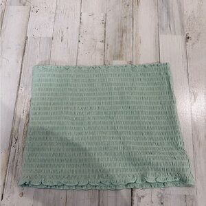 Hollister Green Smocked Pencil Crop Top